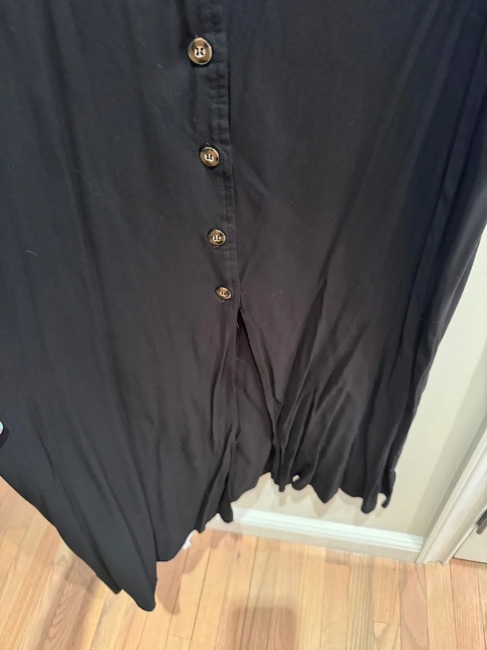 ASOS Black Button-Front Maxi Skirt - Picture 3 of 3